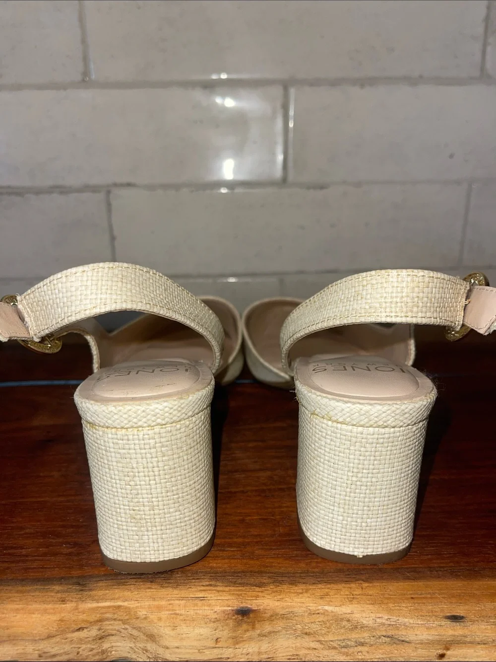Jones New York Linen Look Sling Back Pumps Size 9